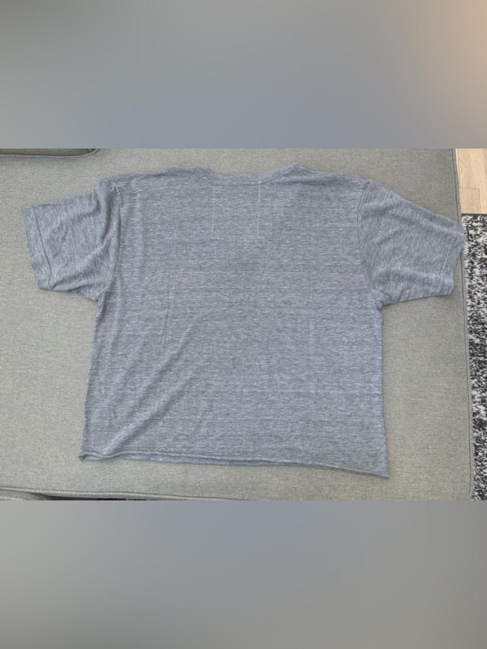 Aviator Nation Gray V-Neck Tee with Small Multicolor Logo - Picture 4 of 4